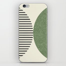 Semicircle Stripes - Green iPhone Skin