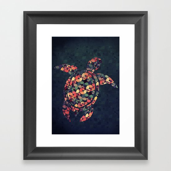 The Pattern Tortoise Framed Art Print