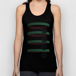 Geometric coloured architectural but abstract urban circles and elipses in green  and red graphic Unisex Tank Top