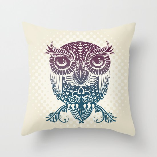 Baby Egyptian Owl Throw Pillow