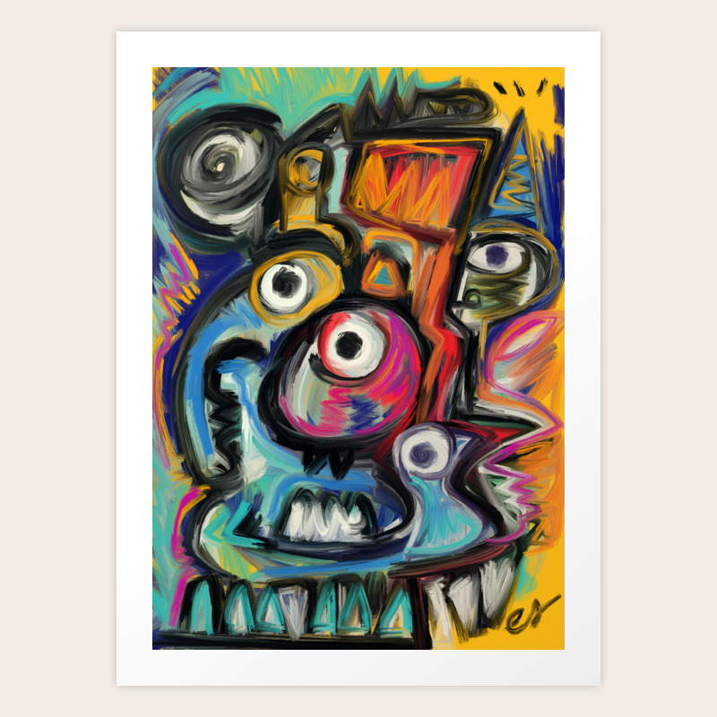 The King In The Morning Street Art Graffiti Art Print By Emmanuelsignorino Society6