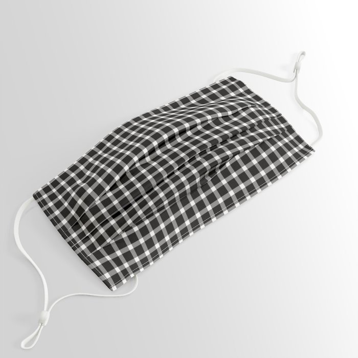 Classic Gingham Black and White - 02 Face Mask