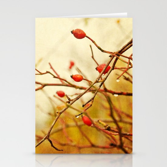vintage rosehips Stationery Cards