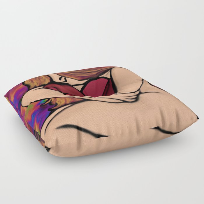 Strong and Brokenhearted Floor Pillow