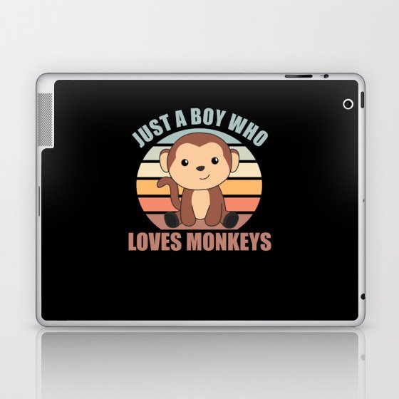 Just A Boy who loves Monkeys Sweet Monkey Laptop & iPad Skin