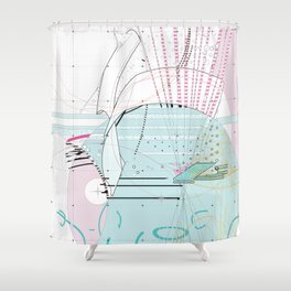 abstract movement 2.0 Shower Curtain