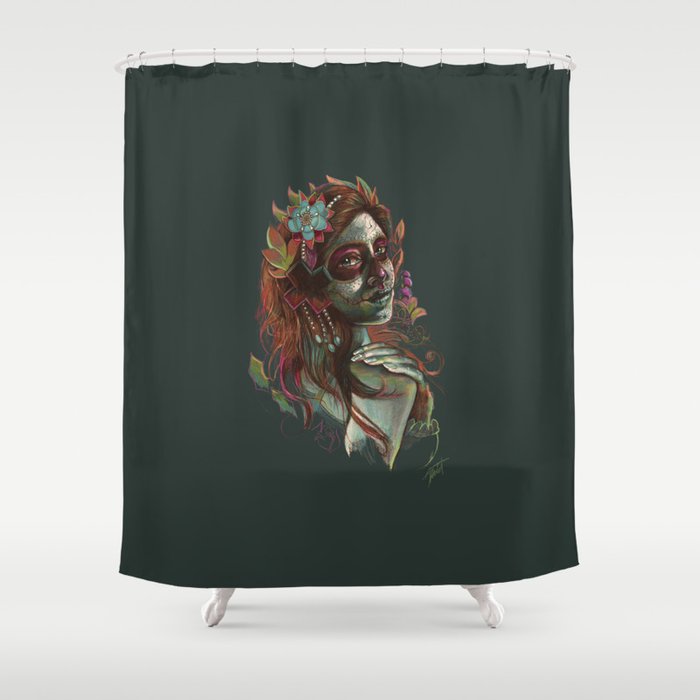 Day of the Dead Girl Shower Curtain