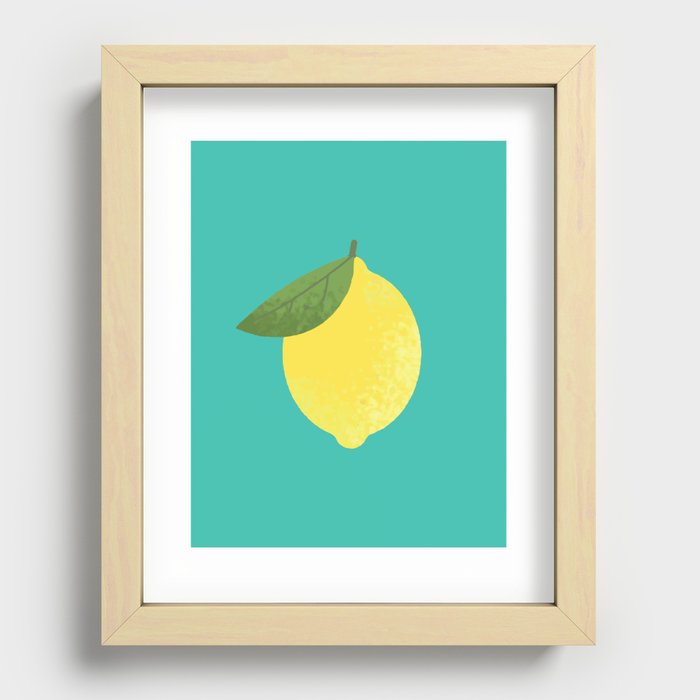 Lemon Recessed Framed Print