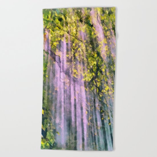 Forest light Beach Towel