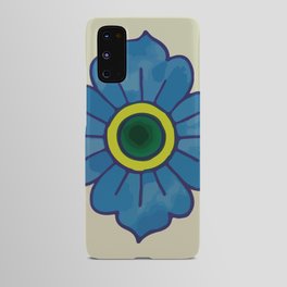 Blue flower classic talavera tile pattern stylish kitchen Android Case