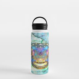 Smile - Colorful Happy Puffer Fish Art Water Bottle
