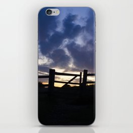Wooden Fence at the Blue Hour iPhone Skin