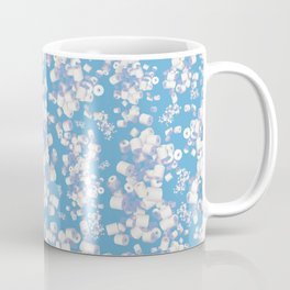 Blue and Pink Retro Toilet Paper Print Paper Coffee Mug