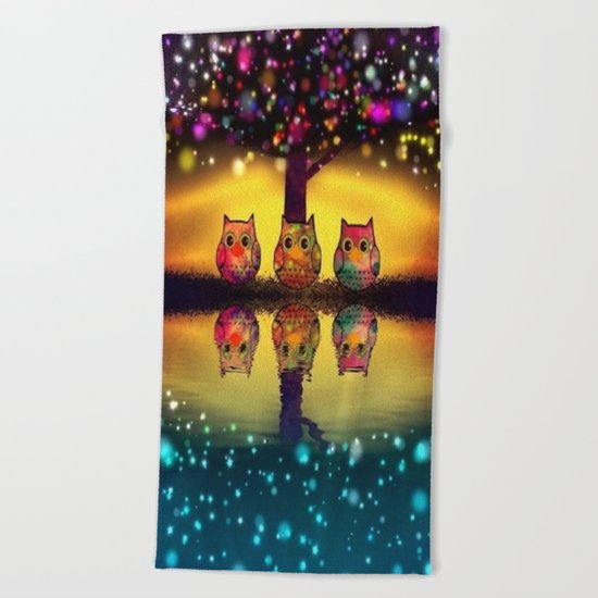 owl-2 Beach Towel