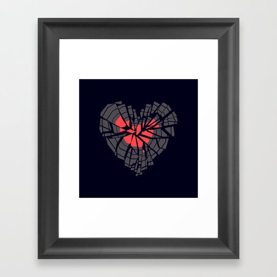 Broken record Framed Art Print