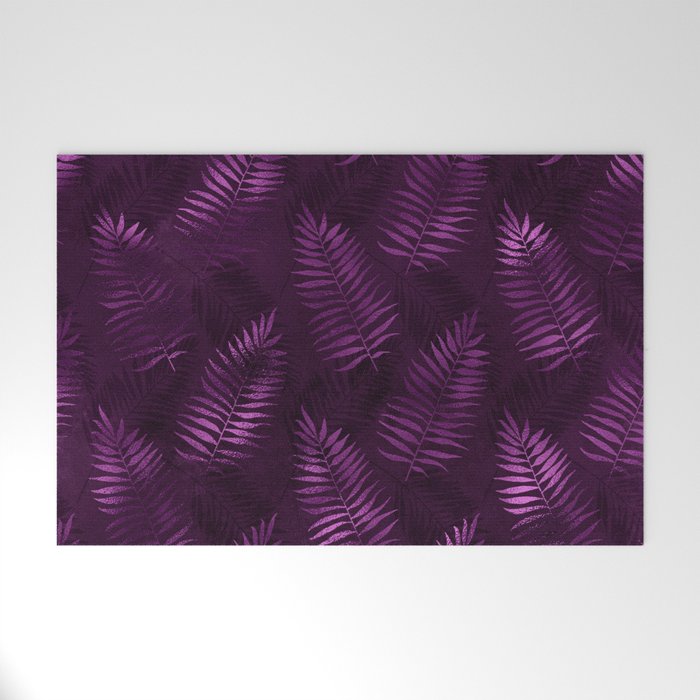 Purple and Gold Leopard Animal Print 12 Welcome Mat