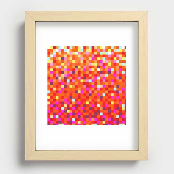 Inferno -- Pixel Art by KCS Recessed Framed Print