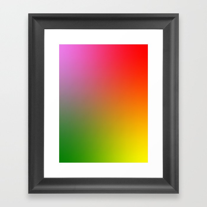 12 Rainbow Gradient Colour Palette 220506 Aura Ombre Valourine Digital Minimalist Art Framed Art Print