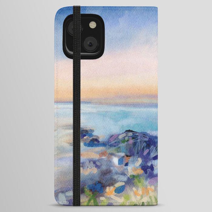 Jetty With Flowers iPhone Wallet Case