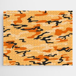 Orange modern camouflage pattern. vector background illustration  Jigsaw Puzzle