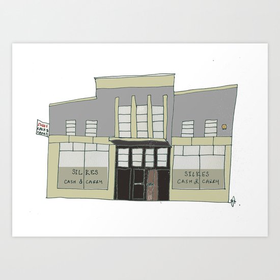 Silkes Cash and Carry, Galway city. Ireland Art Print
