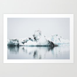 Icebergs at Jökulsarlon Art Print