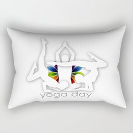 Yoga meditation Chakra or aura colors ayurvedic spiritual wellness Rectangular Pillow