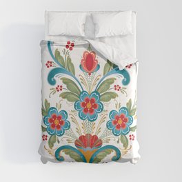 Nordic Rosemaling Comforter