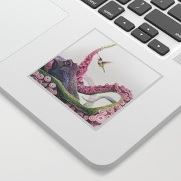 Foxglove Octopus Sticker