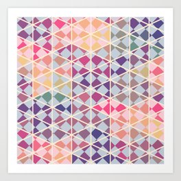 Purple mosaic pattern Art Print