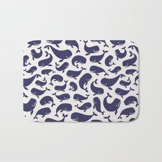 Moby Dick - White Bath Mat