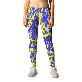 Ukraine Artwork Series - Blue & Yellow Abstract Leggings