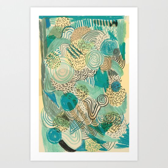 Holidays at the pool Art Print