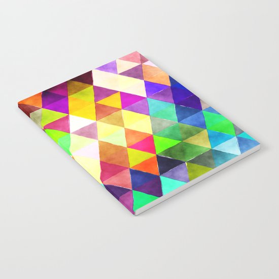 Vibrant Triangles Pattern 02 Notebook