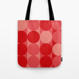 Circles in bars - Red Tote Bag