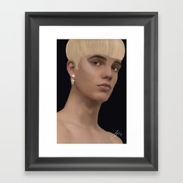 boy with a pearl earring Framed Art Print