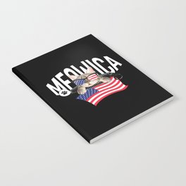 Meowica 4th Of July Cat Notebook