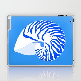 Blue Nautilus Shell Laptop Skin