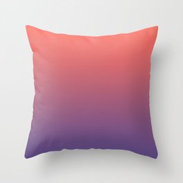 Living Coral Ultra Violet Gradient Pattern Throw Pillow