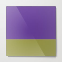 Purple & Lime Color Block Metal Print