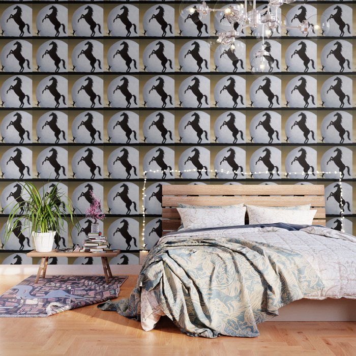 Copy Cat Horse Cat Folk Art Painting Wallpaper By Folkartmama