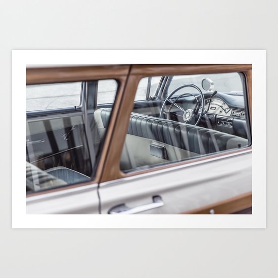 Vintage car brown 4 Art Print
