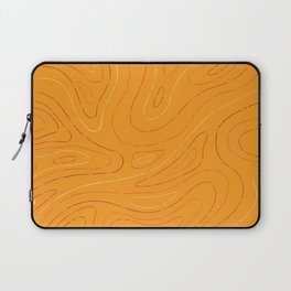 Orange Abstract Topographic Pattern. Digital Illustration background Laptop Sleeve