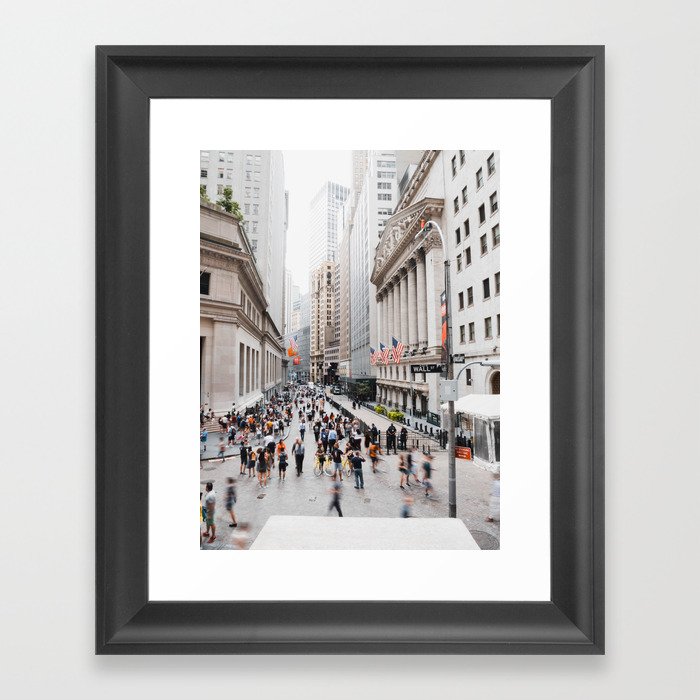 Wall Street Hustle Framed Art Print