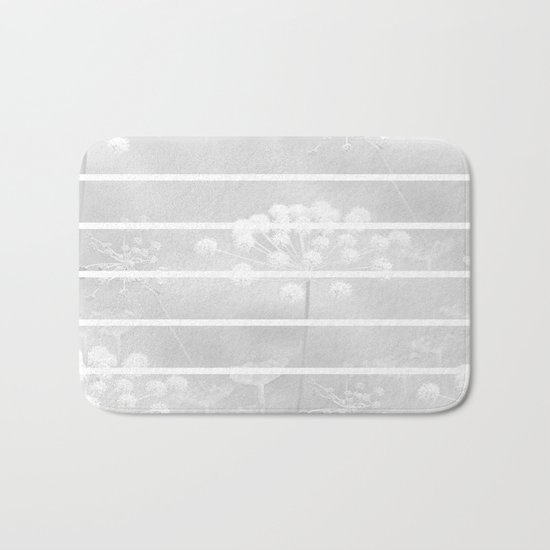 Grey And White Bath Mat