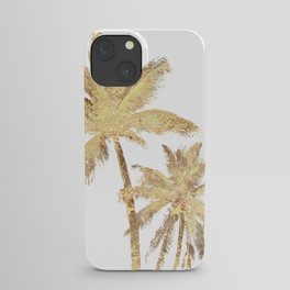 Gold Palm Trees Beach Chic Tropical iPhone Case