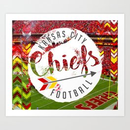 Chiefs Arrow at Dusk Art Print