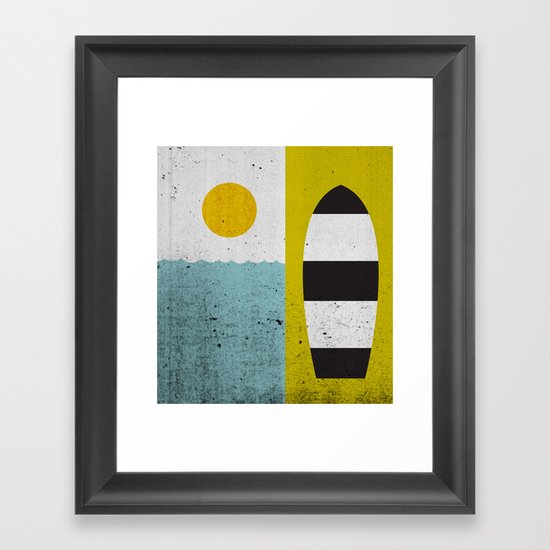 Sun & Board Framed Art Print