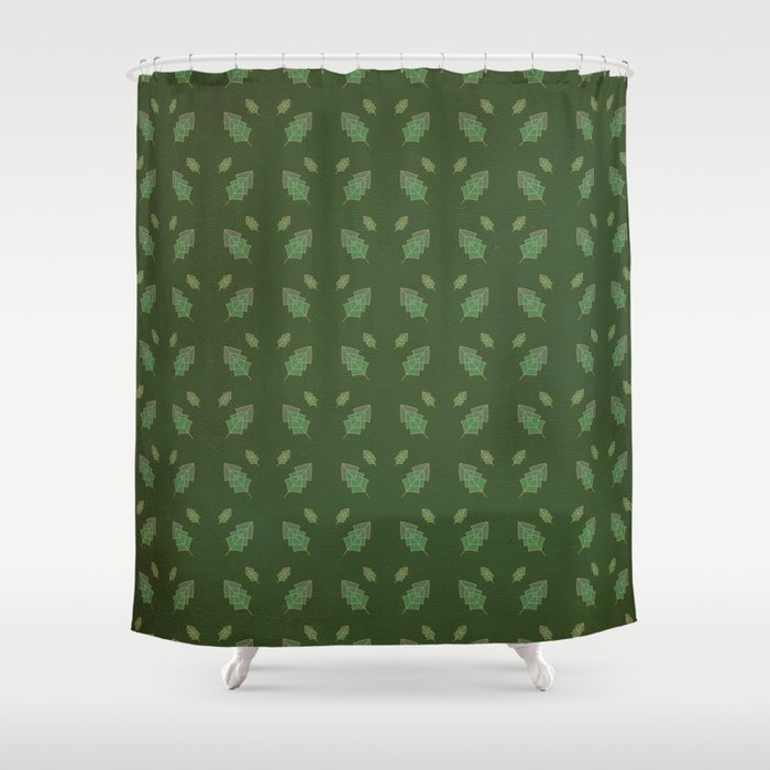 leaf pattern Shower Curtain