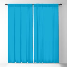 Crayola CERULEAN BLUE solid color Blackout Curtain